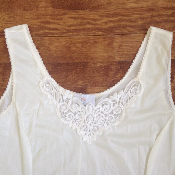 VINTAGE Image - Ivory Slip Dress - Picture 3 of 8